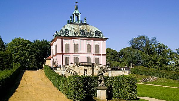 Das Fasanenschlösschen von der Gartenseite Das Fasanenschlösschen von der Gartenseite